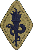 US Army Medical Center and School OCP Scorpion Shoulder Patch With Velcro